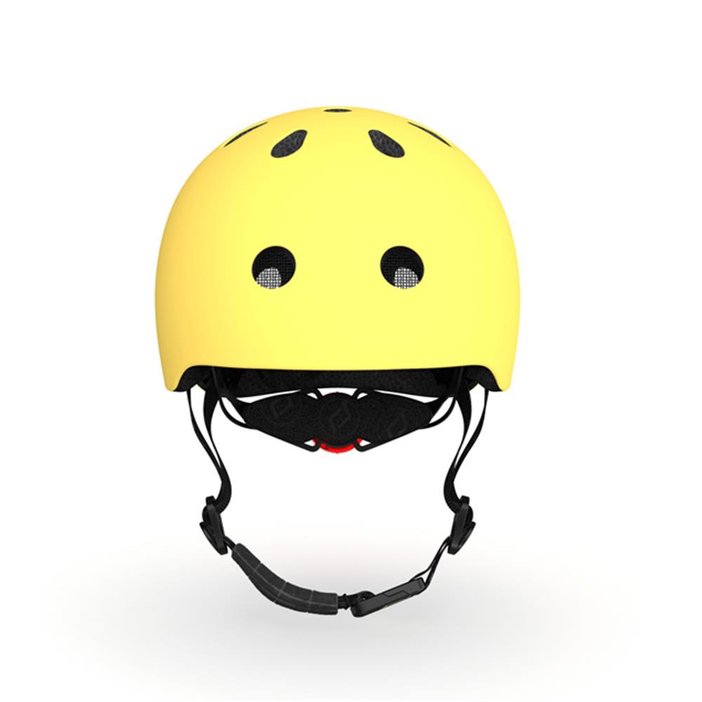 Scoot & Ride Kinderhelm Größe S-M (51-55 cm) lemon - Schutzhelm mit LED-Licht
