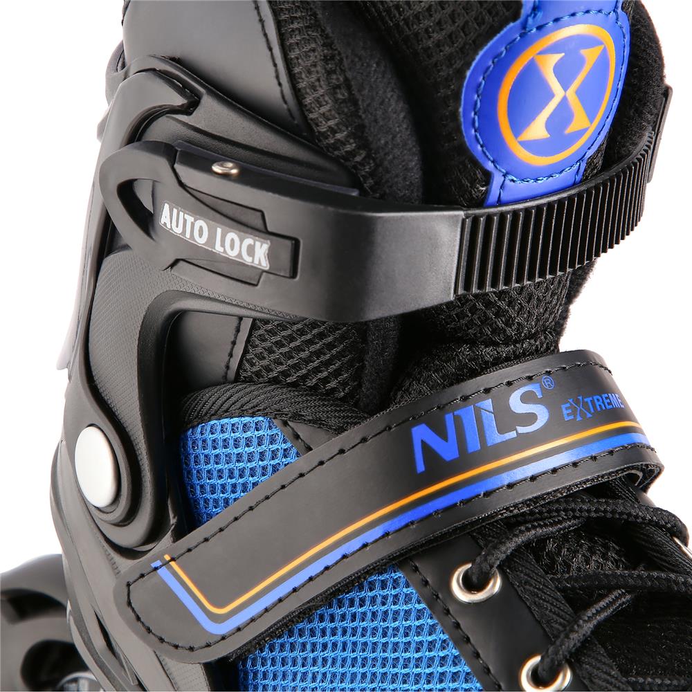 NILS EXTREME NH18188A 2in1 Inliner Schlittschuhe Gr. 39-43, Schwarz-Orange, verstellbar