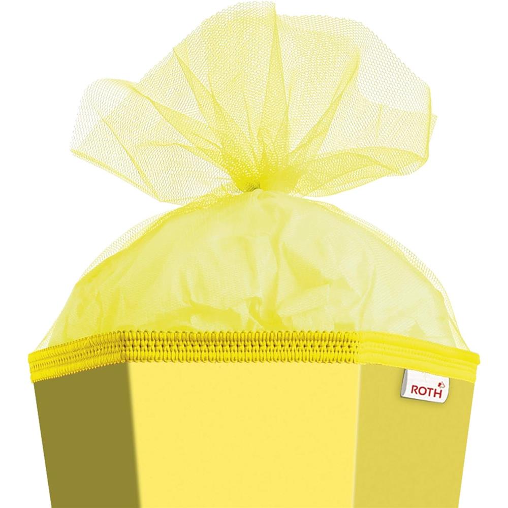Roth Schultüte-Rohling/Basteltüte, zitronengelb, 85cm, eckig, Rot(h)-Spitze, mit Tüllverschluss (gelb)