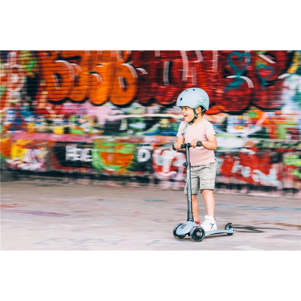 Scoot & Ride Highwaykick 3 LED Scooter, steel - Kinderroller, ab 3 Jahren