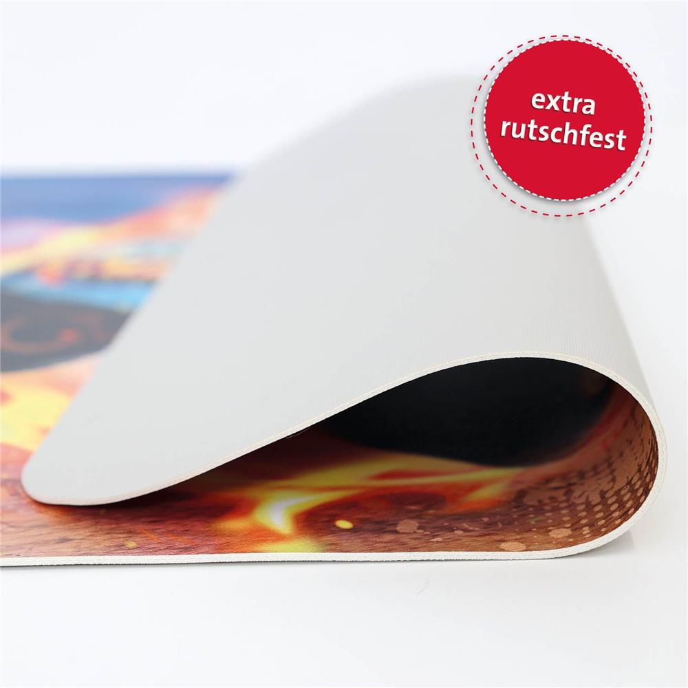 Roth Schreibtischunterlage Monstertruck Fire, Malunterlage mit Anti-Rutsch-Beschichtung