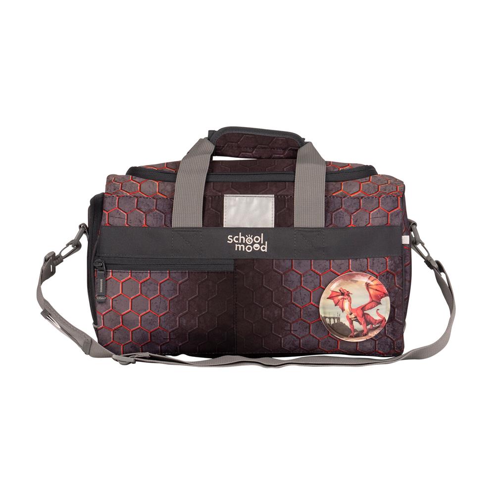 School-Mood Sporttasche Mika (Drache, braun)