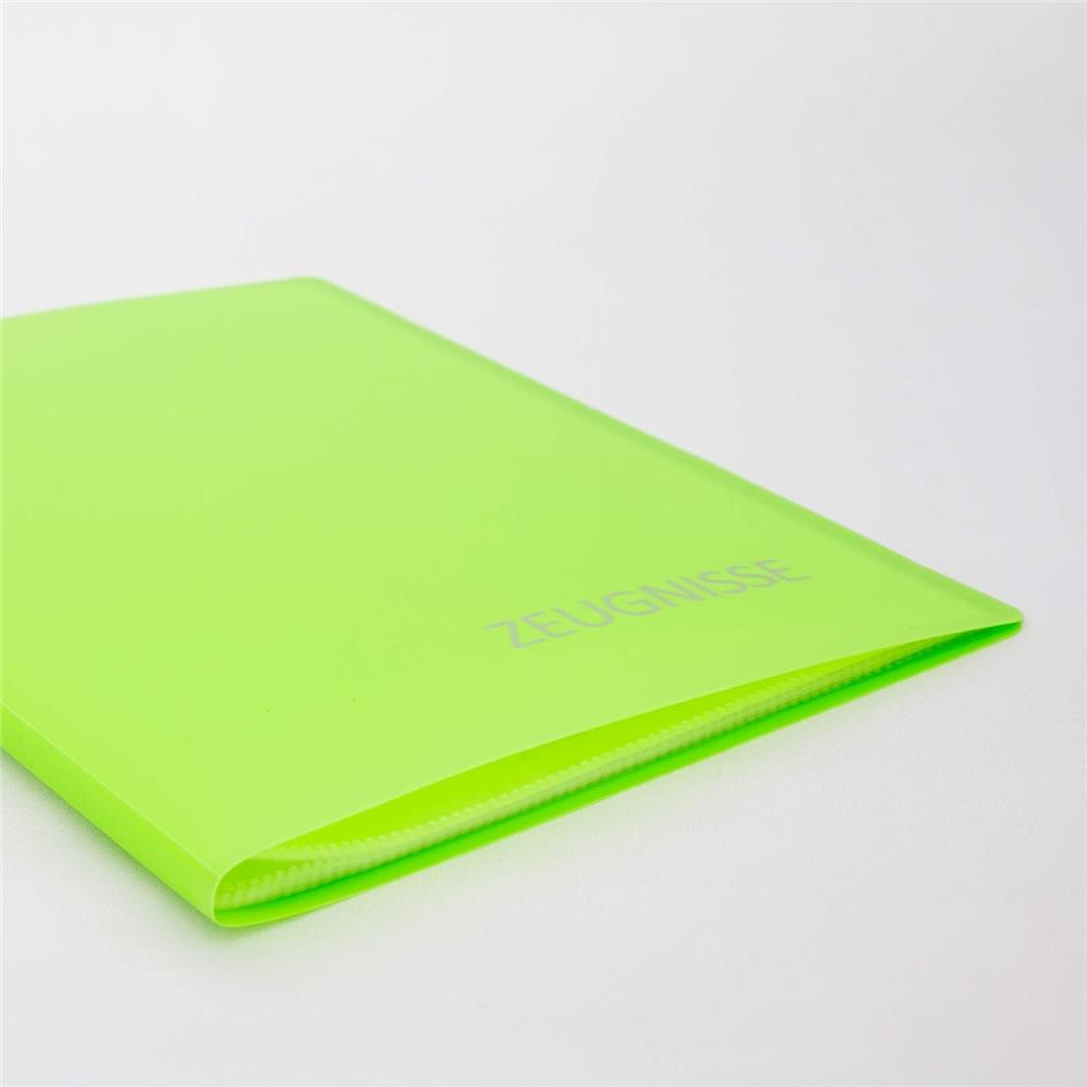 Roth Zeugnismappe Basic Grün, mit 20 A4 Klarsichthüllen