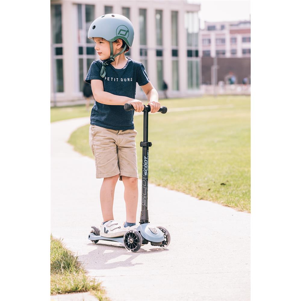 Scoot & Ride Highwaykick 3 LED Scooter, steel - Kinderroller, ab 3 Jahren