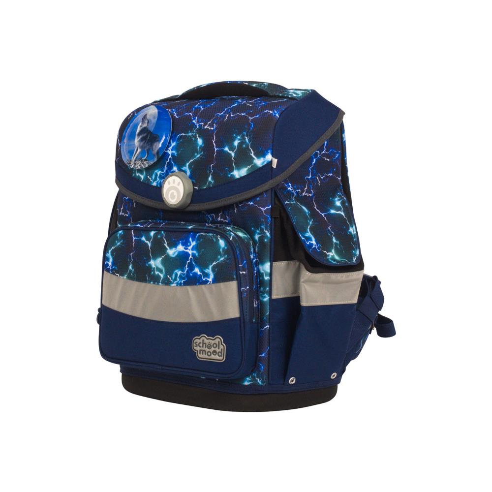School-Mood Schulranzenset Timeless Air+ Felix (Wolf, blau)