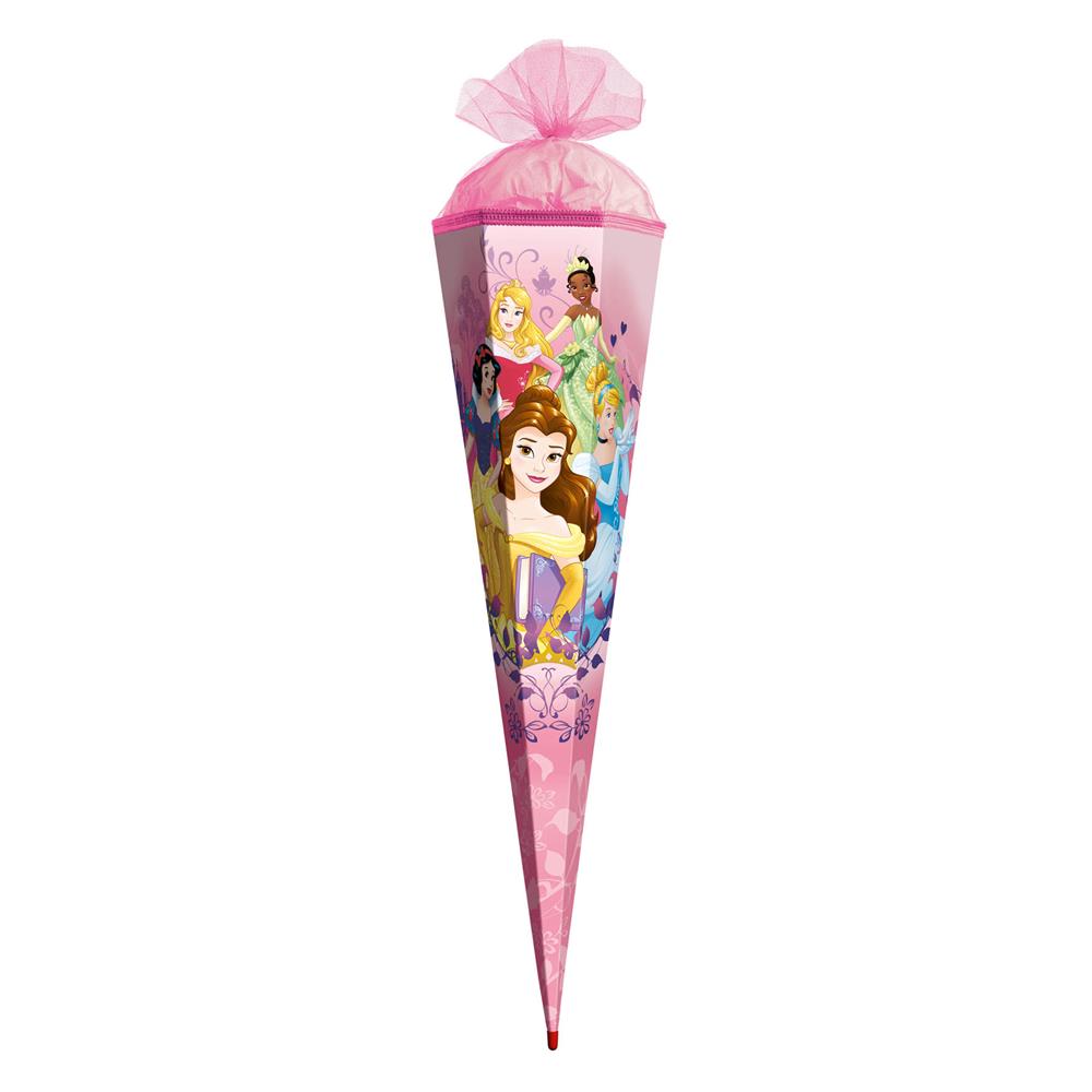 Roth Schultüte Disney Princess, 85cm, eckig, Rot(h)-Spitze, Tüllverschluss
