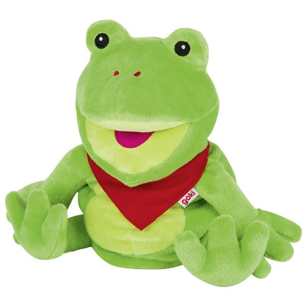Goki Handpuppe Frosch Frilo für Puppentheater