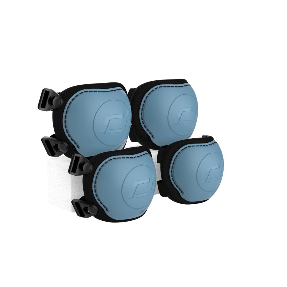 Scoot & Ride Protectiv Set, Größe XXS-S steel, Knieschoner und Ellbogenschoner Set in blau