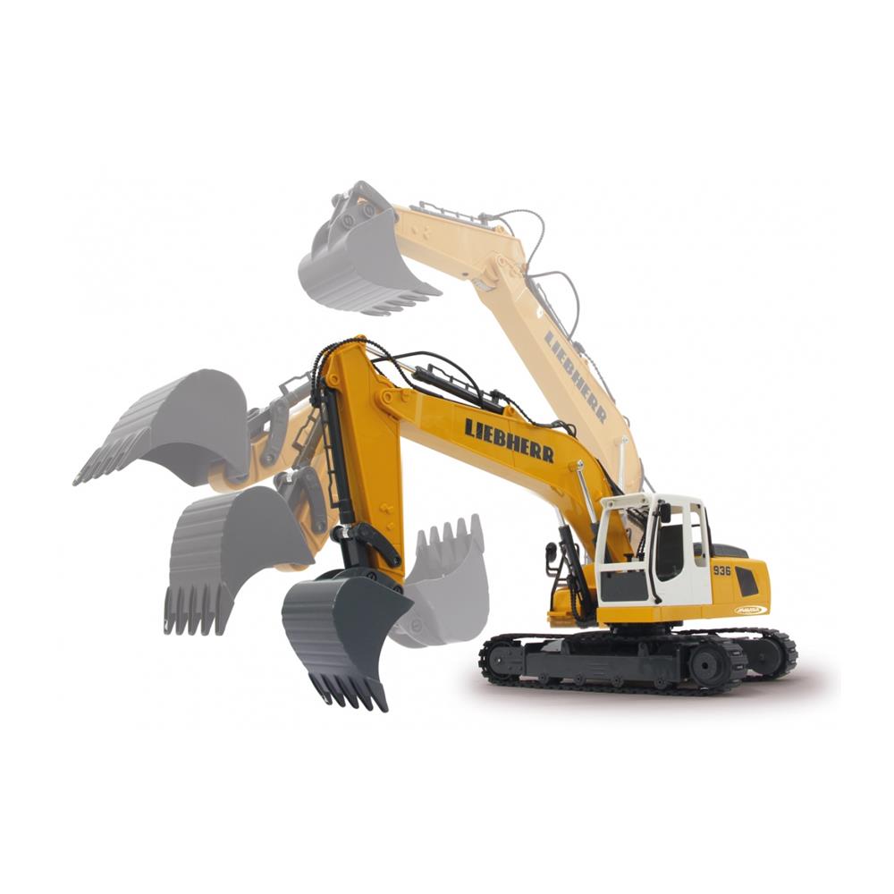 Jamara RC Bagger Liebherr R936, 1:20, 2,4GHz, ferngesteuertes Baufahrzeug mit Sound