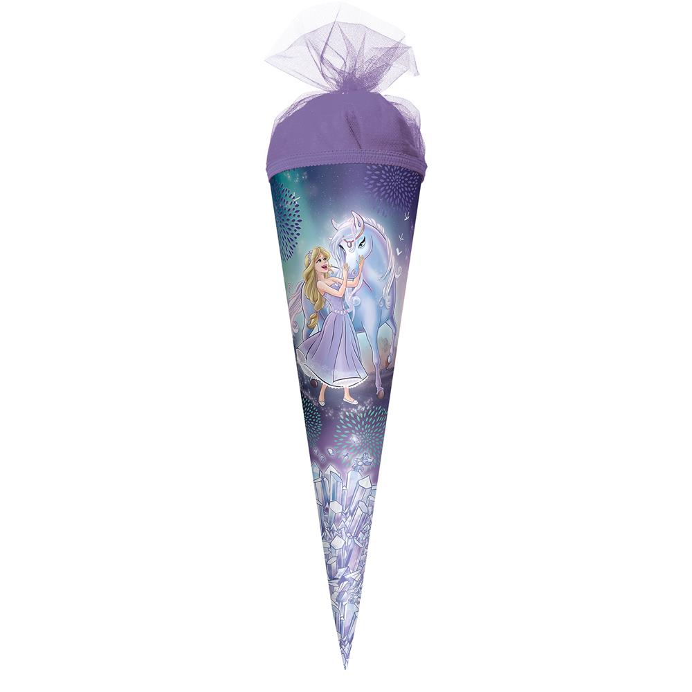 Roth Schultüte Königin im Eis, 22cm, rund, Tüllverschluss