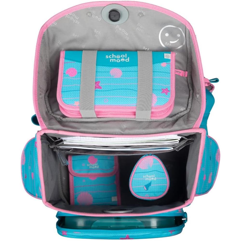 School-Mood Schulranzenset Timeless Pro, Lilly (Mermaid), 7-teilig