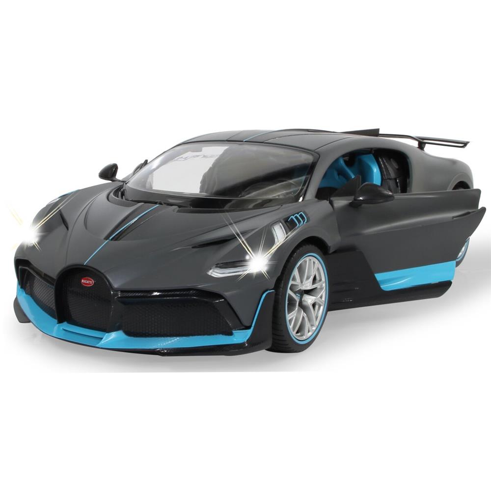Jamara Bugatti Divo 1:14 grau 2,4GHz Tür manuell Ferngesteuertes Auto mit LED Fahrlicht