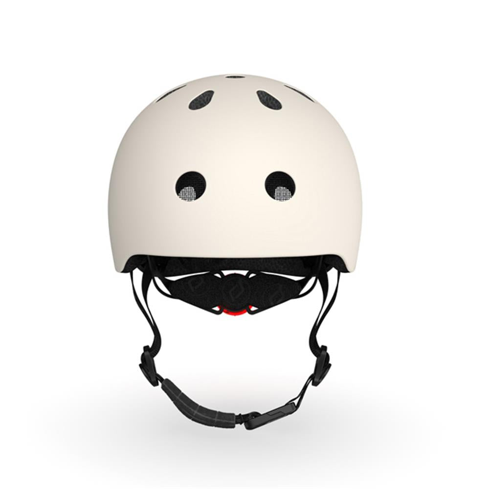 Scoot & Ride Kinderhelm Größe S-M (51-55 cm) ash - Schutzhelm mit LED-Licht