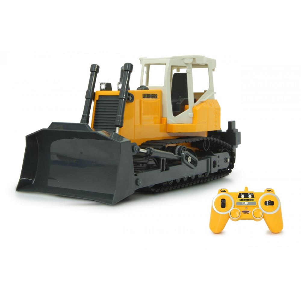 Jamara RC Planierraupe Liebherr 1:20 Gelb 2,4GHz funkferngesteuertes Baufahrzeug mit Sound