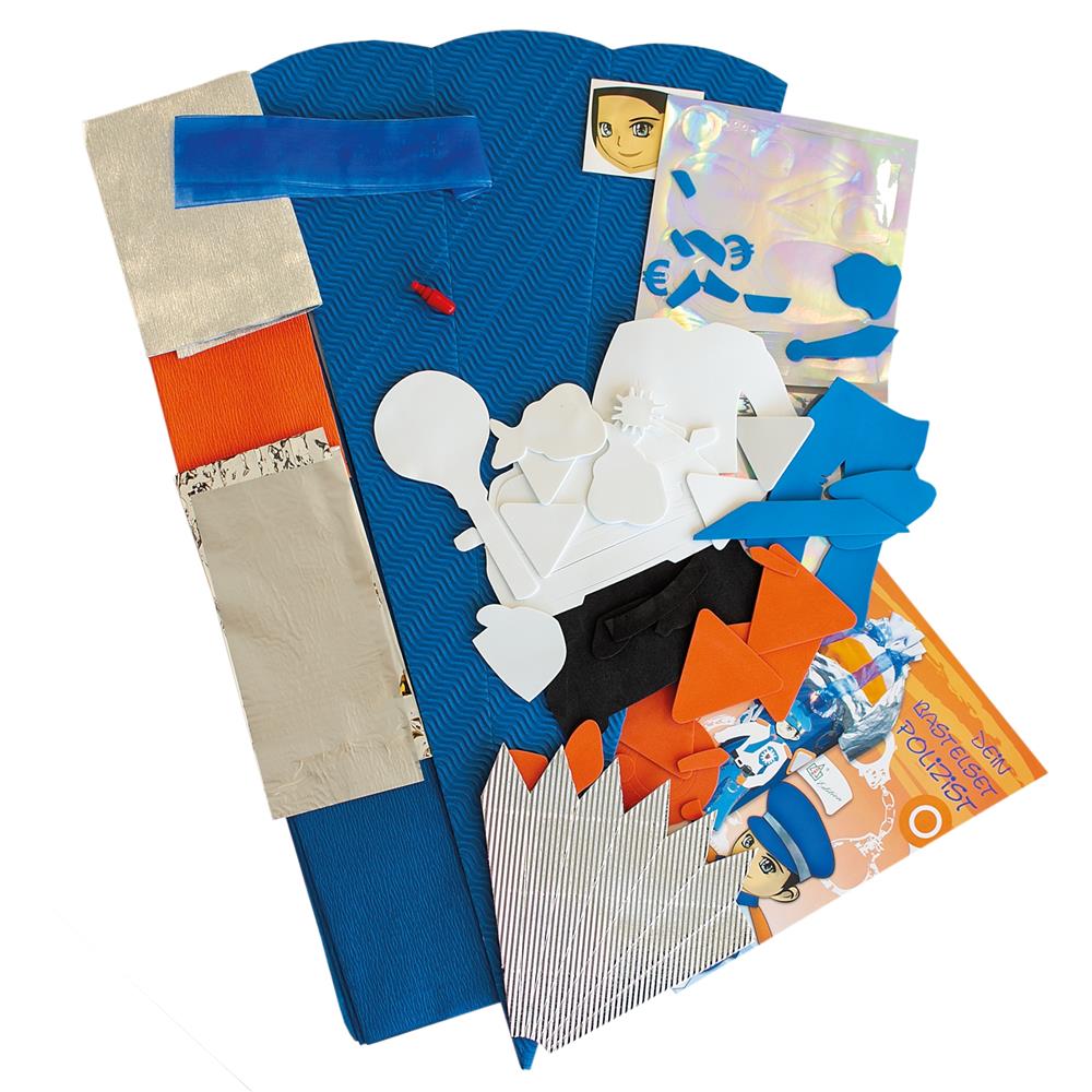 Roth Schultüte-Bastelset, Polizist, 68cm, eckig, Rot(h)-Spitze, Kreppverschluss