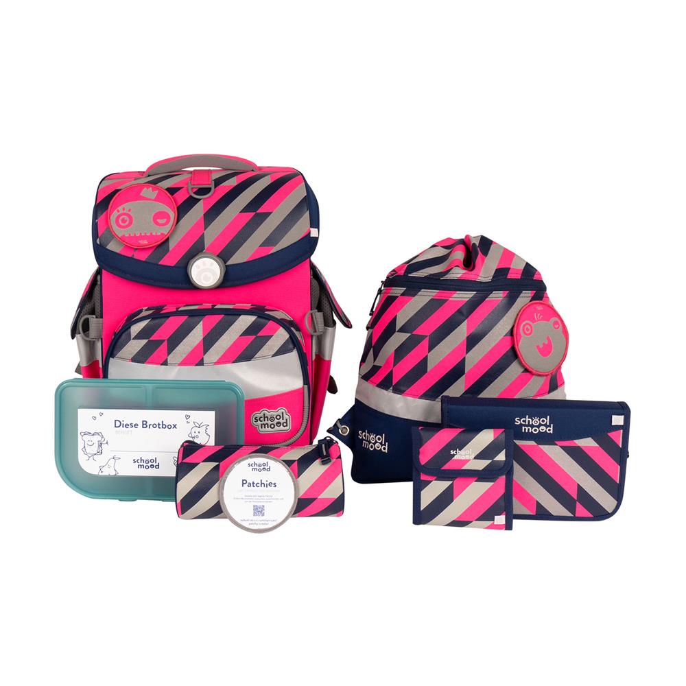 School-Mood Timeless Air+ Schulranzen-Set Yuna (neon pink)