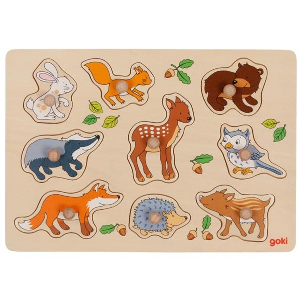 Goki Steckpuzzle Waldtiere