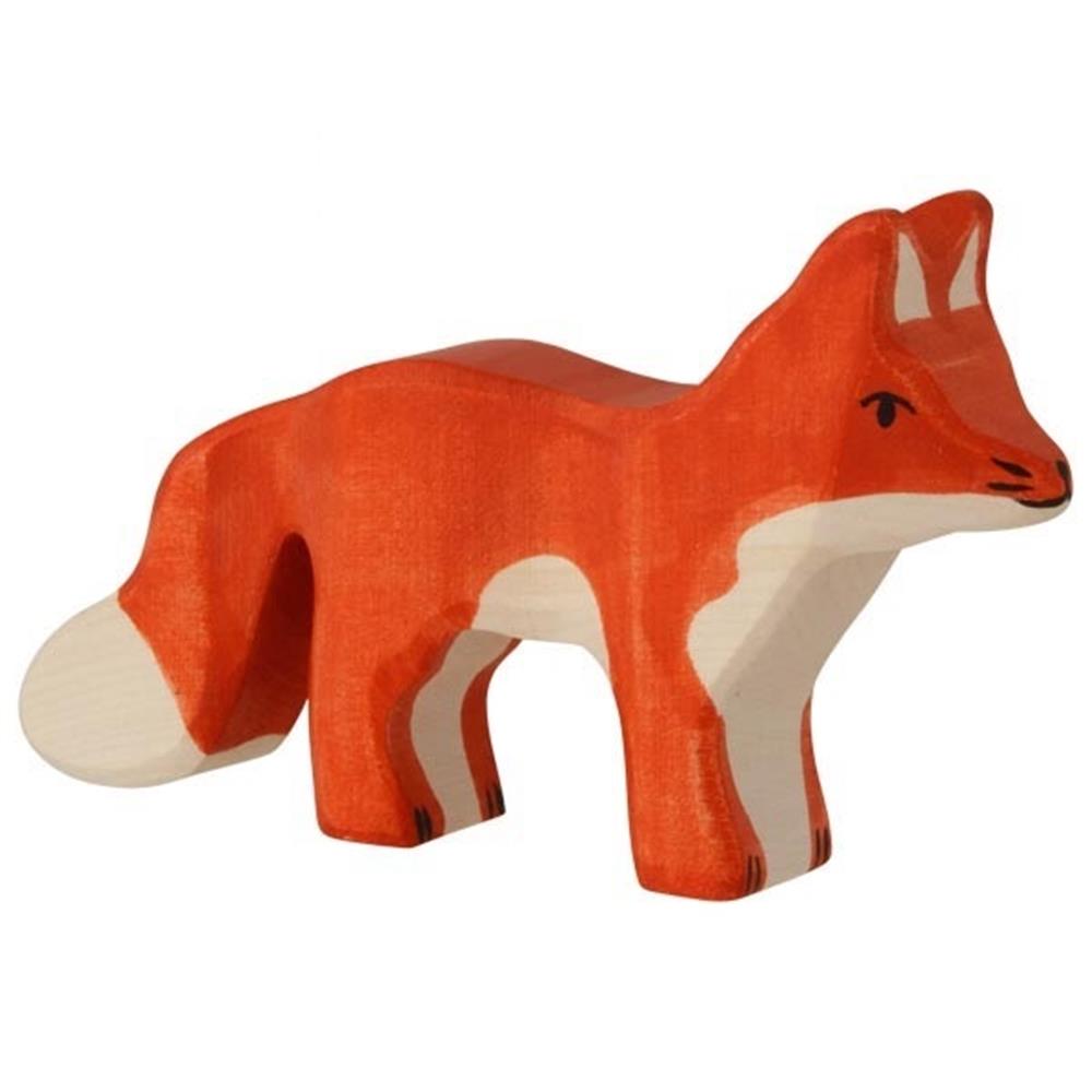 Holztiger Holzfigur - Fuchs, stehend