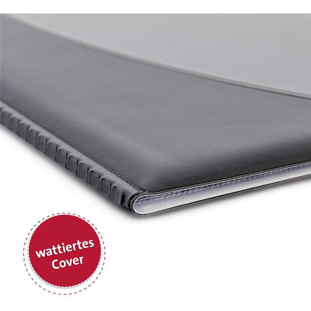 Roth Zeugnismappe Duo Grau, mit 12 A4 Klarsichthüllen, dokumentenecht