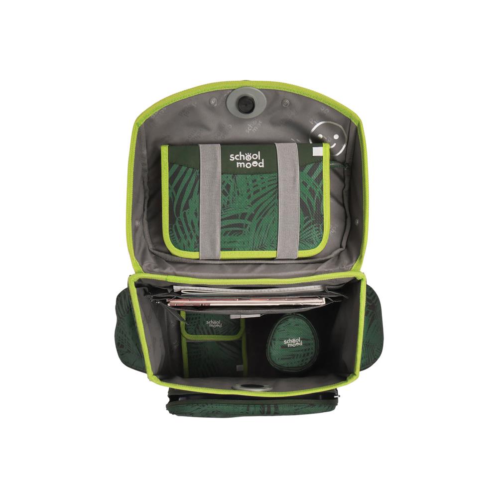 School-Mood Schulranzenset Timeless Air+ Daniel (Dinosaurier, grün)