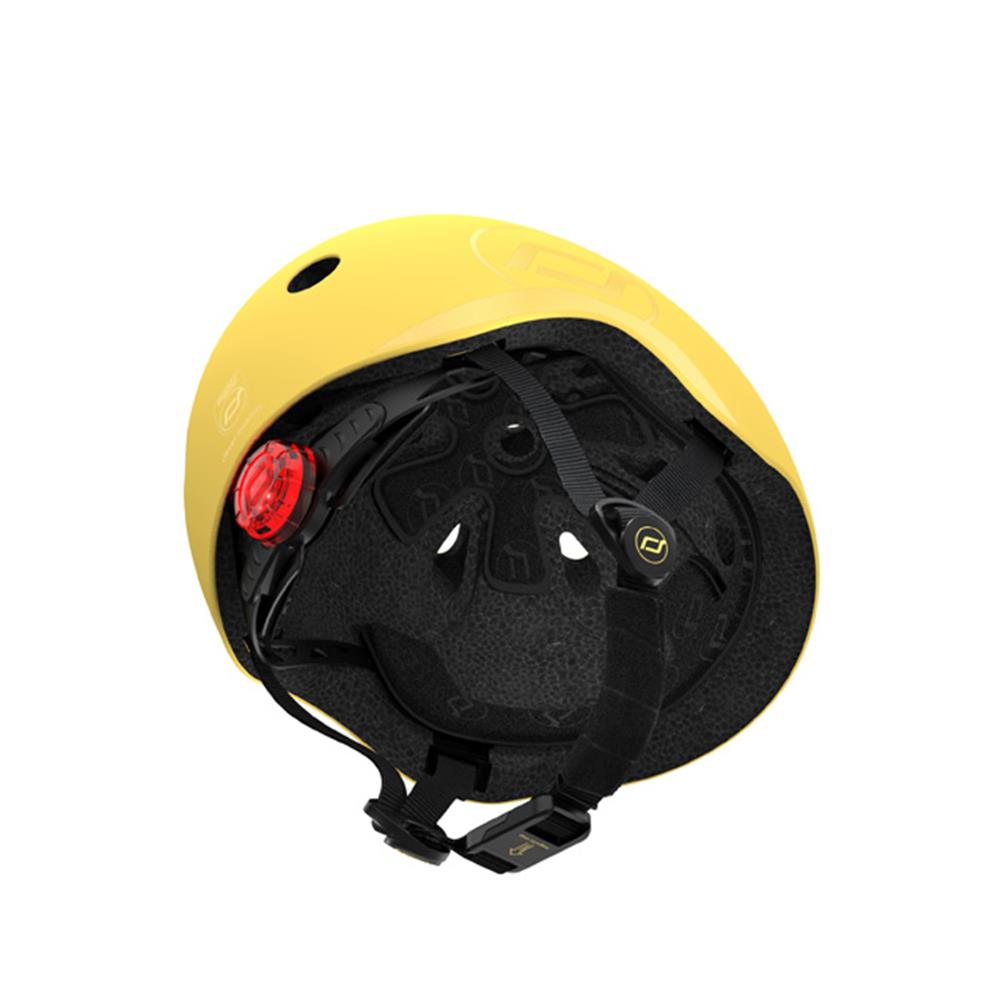 Scoot & Ride Kinderhelm Größe S-M (51-55 cm) lemon - Schutzhelm mit LED-Licht