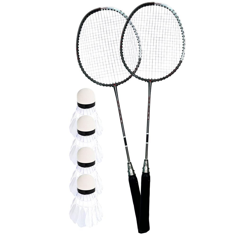 Best Sporting Badminton Set 500 XT 2 Schläger 4 Federbälle Tasche