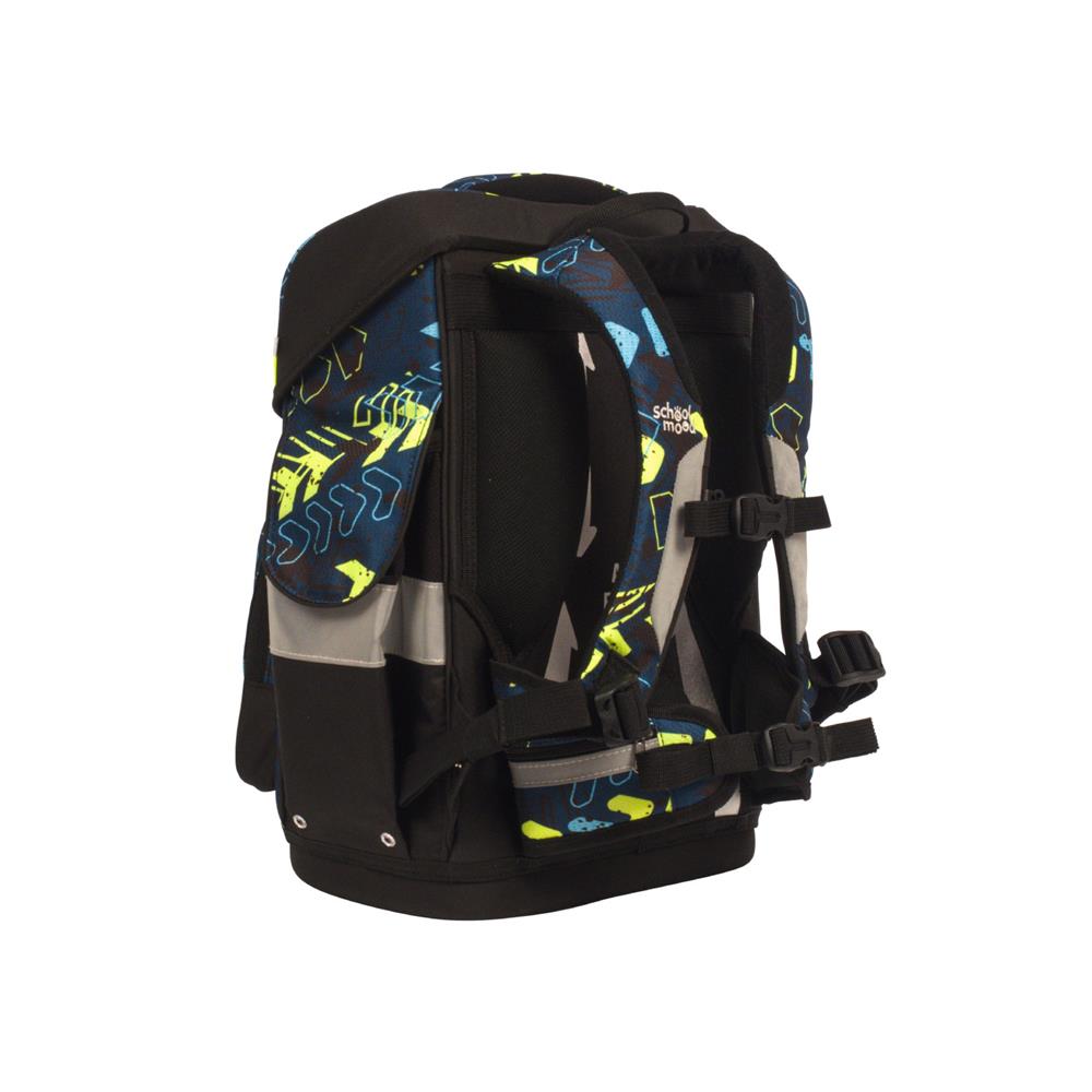 School-Mood Schulranzenset Timeless Air+ Elias (Rennwagen, schwarz)