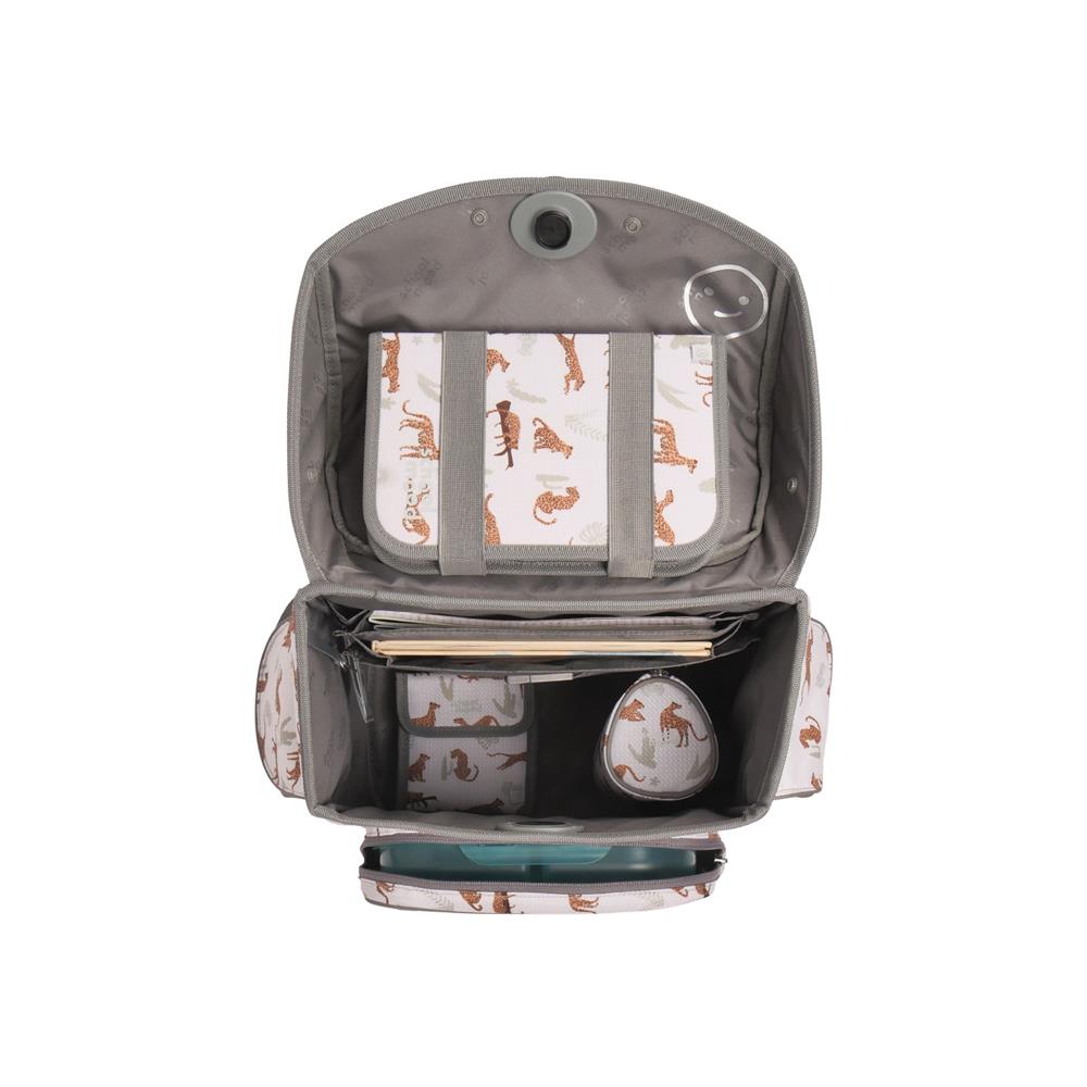 School-Mood Schulranzenset Timeless Air+ Leopard (Nordic Collection), 7-teilig