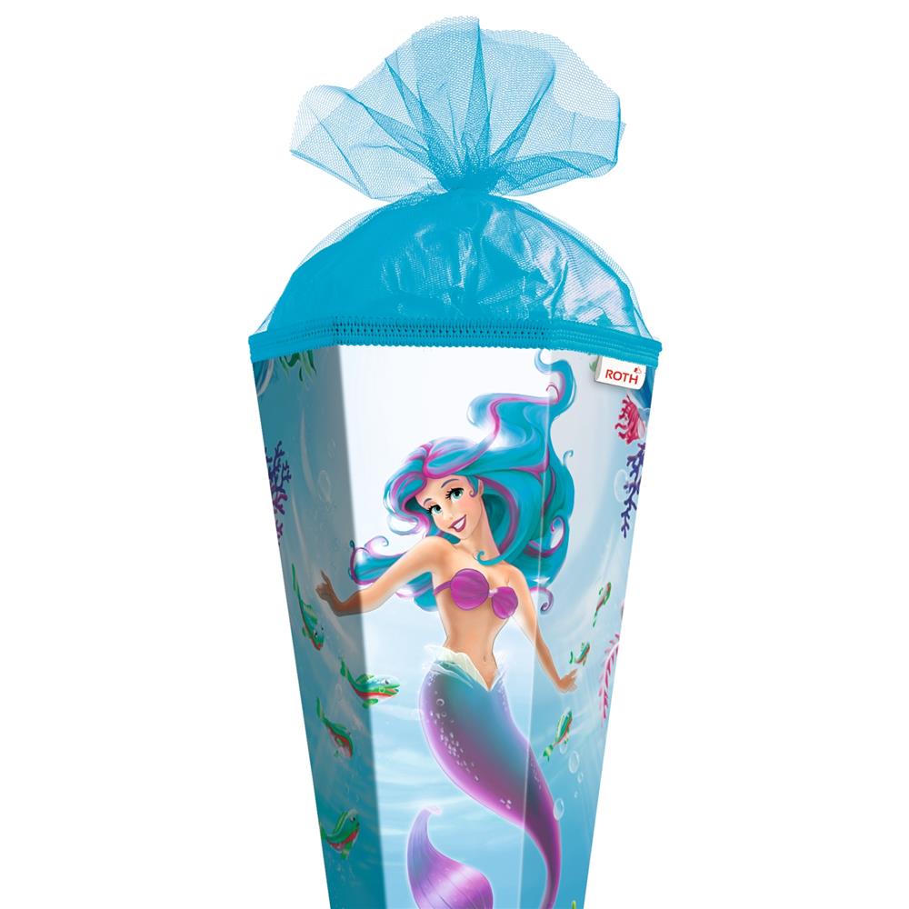 Roth Extra große XXL Schultüte Meerjungfrau, 100cm, eckig, Rot(h)-Spitze, Tüllverschluss