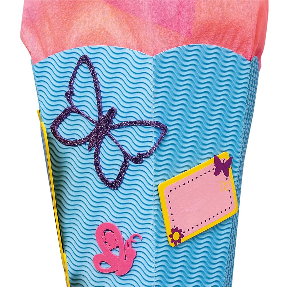 Roth Schultüte-Bastelset, Butterfly, 68cm, eckig, Rot(h)-Spitze, Kreppverschluss