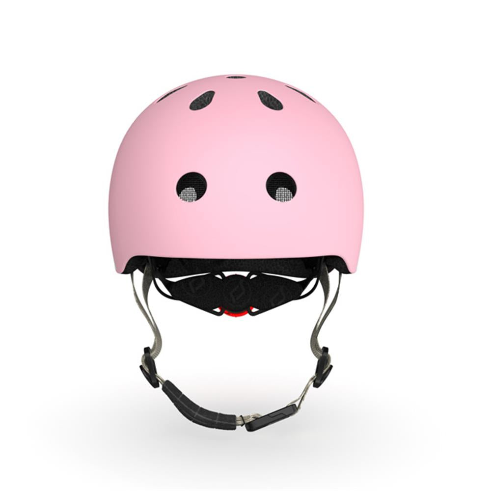 Scoot & Ride Kinderhelm Größe XXS-S (45-51 cm) rose - Schutzhelm mit LED-Licht