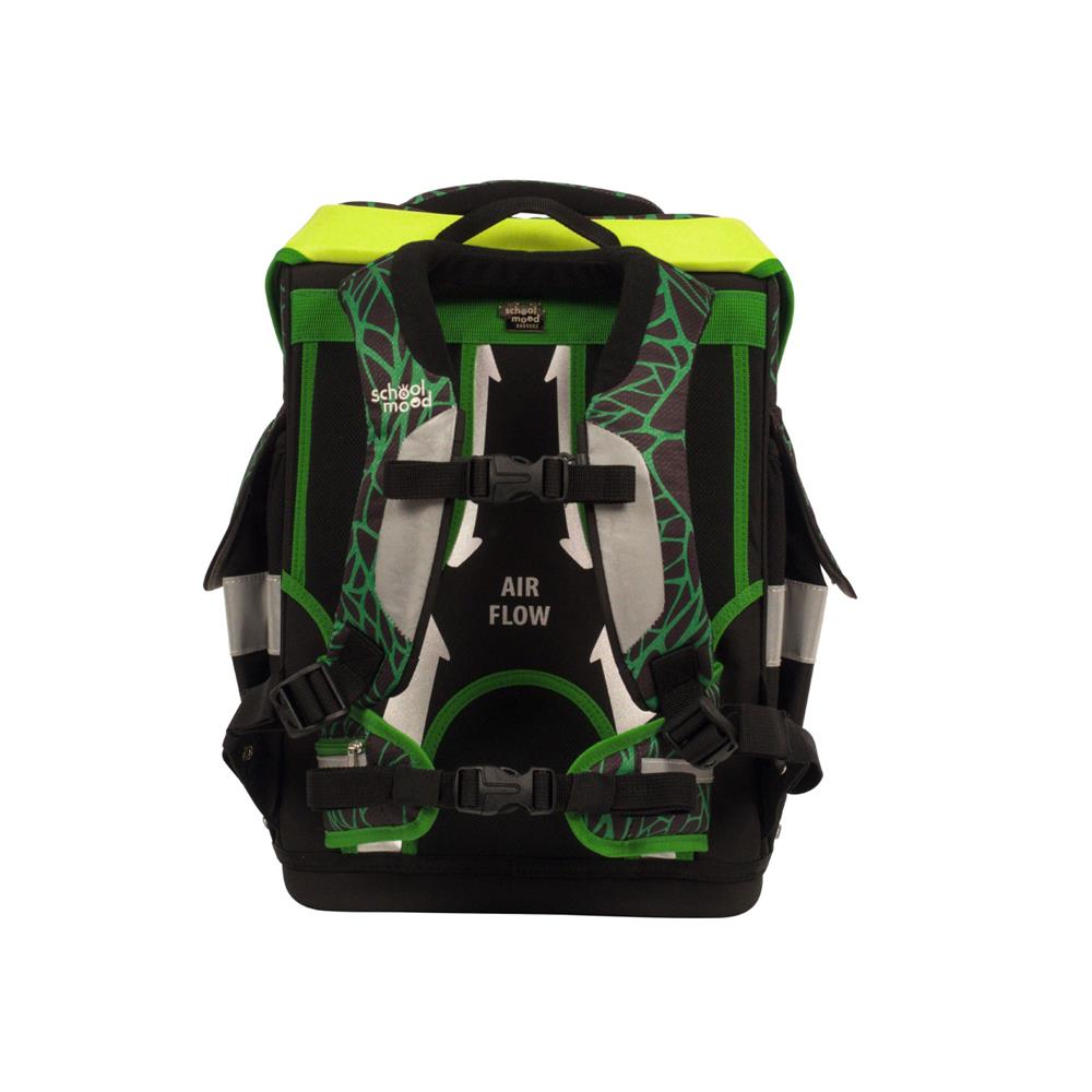 School-Mood Schulranzenset Timeless Air+ Linus (Panther, grün)