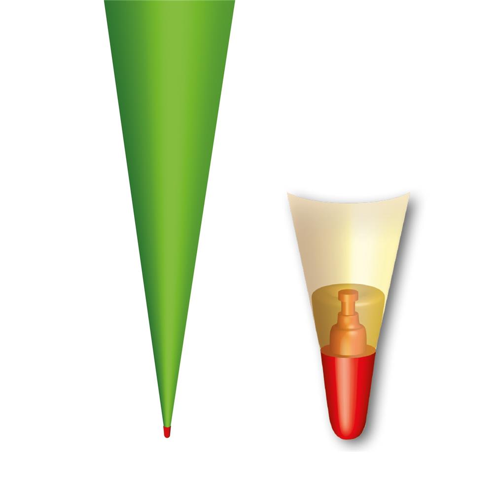 Roth Schultüte-Rohling/Basteltüte, grün, 70cm, rund, Rot(h)-Spitze, ohne Verschluss