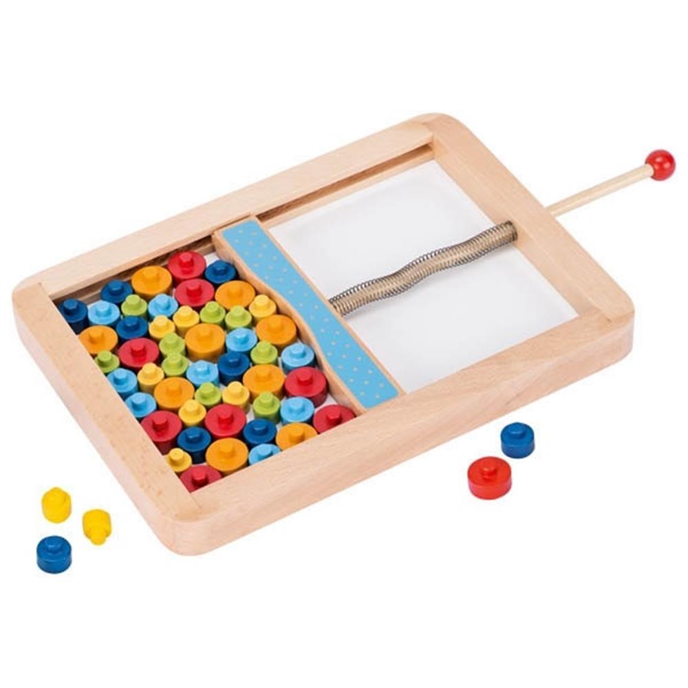 Goki Scheiben-Mikadospiel, Geschicklichkeitsspiel aus Holz