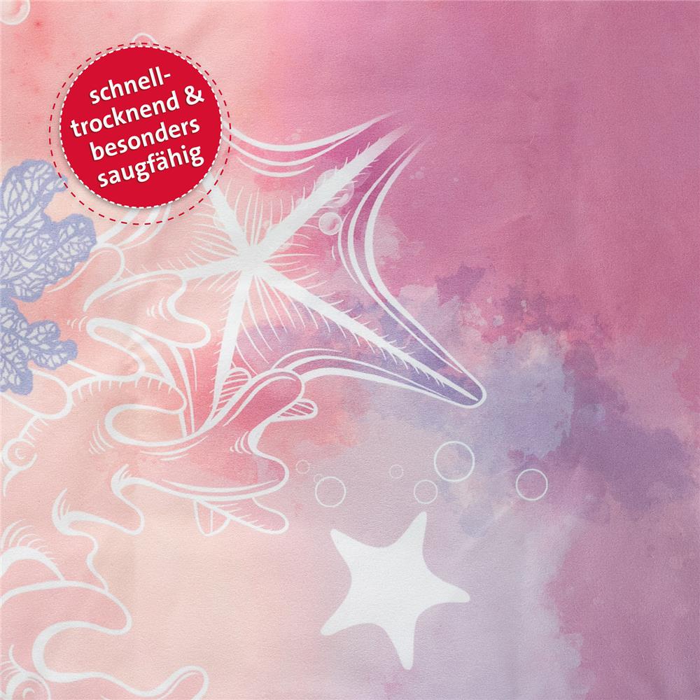 Roth Kinder-Badetuch, Delfine, 60x120 cm, platzsparend, schnell trocknend