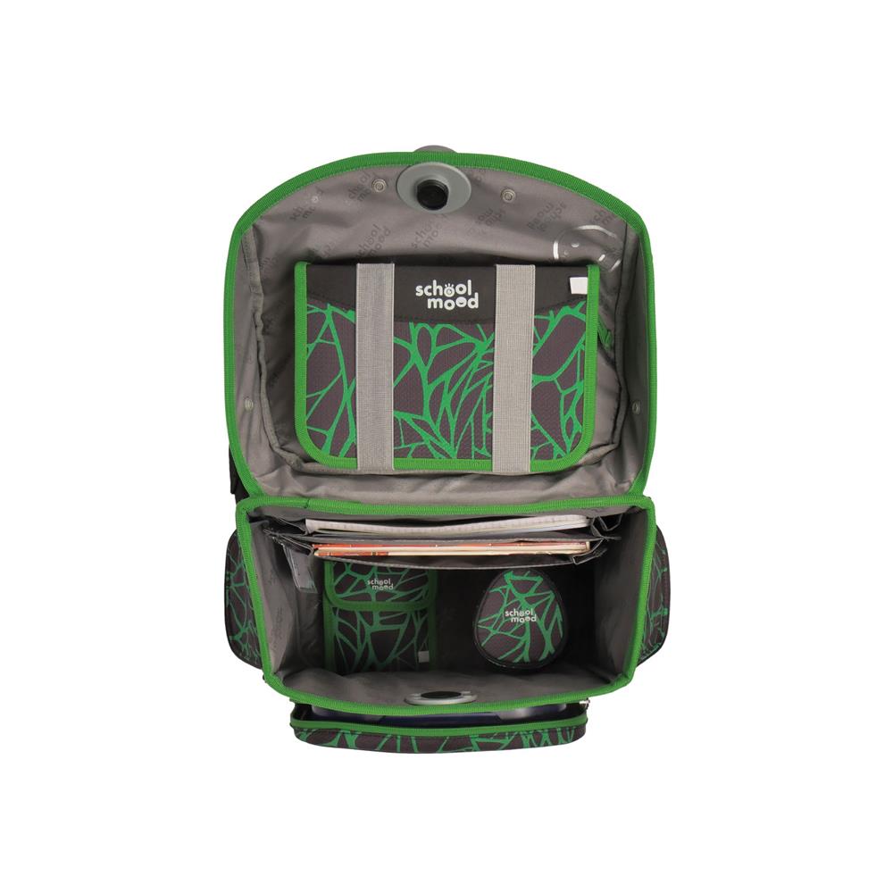 School-Mood Schulranzenset Timeless Air+ Linus (Panther, grün)