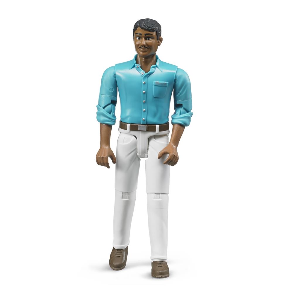 Bruder 60003 - bworld Mann mit mittlerem Hauttyp und weißer Hose
