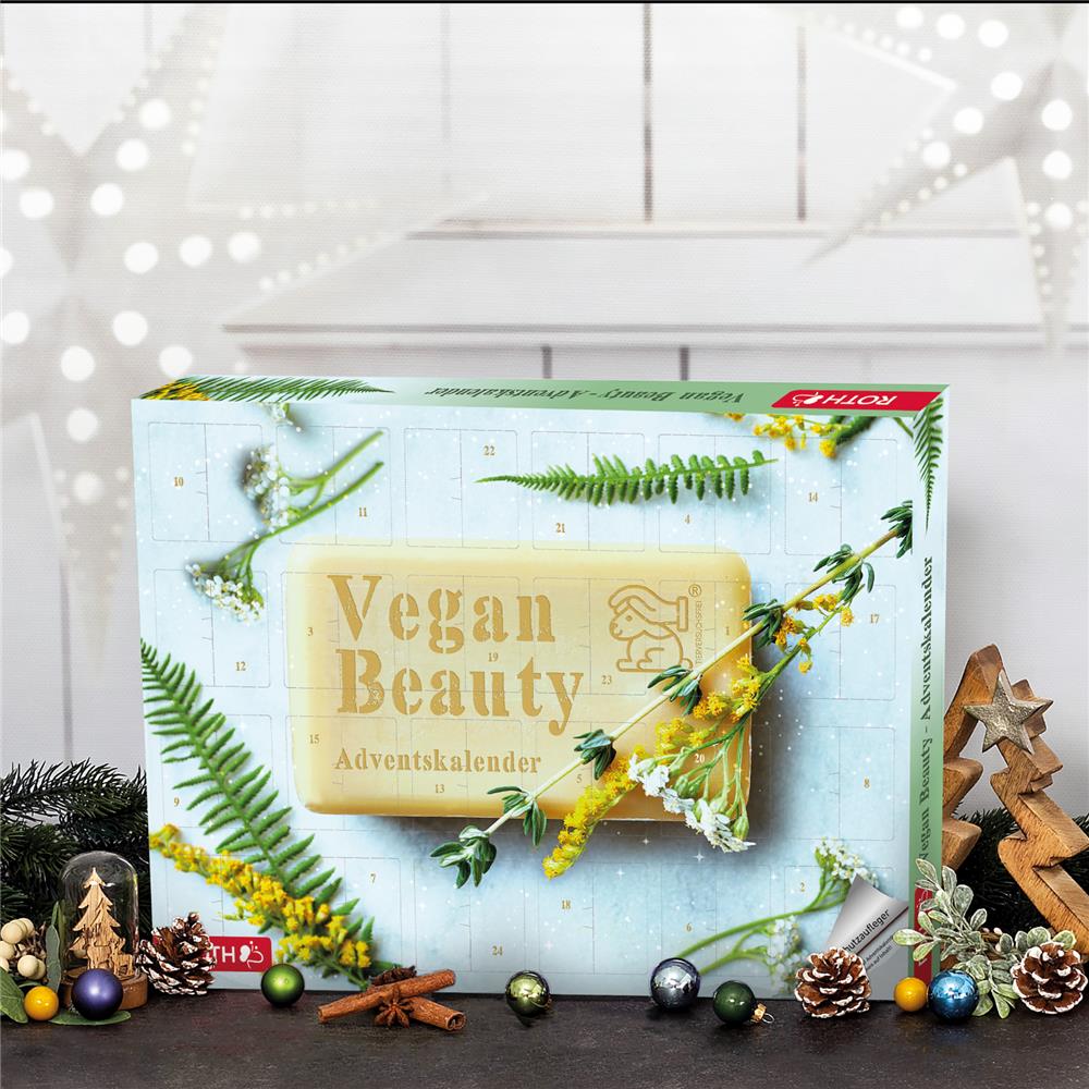Roth Adventskalender Vegan Beauty – 24 vegane Kosmetikartikel für tierfreie Pflege im Advent