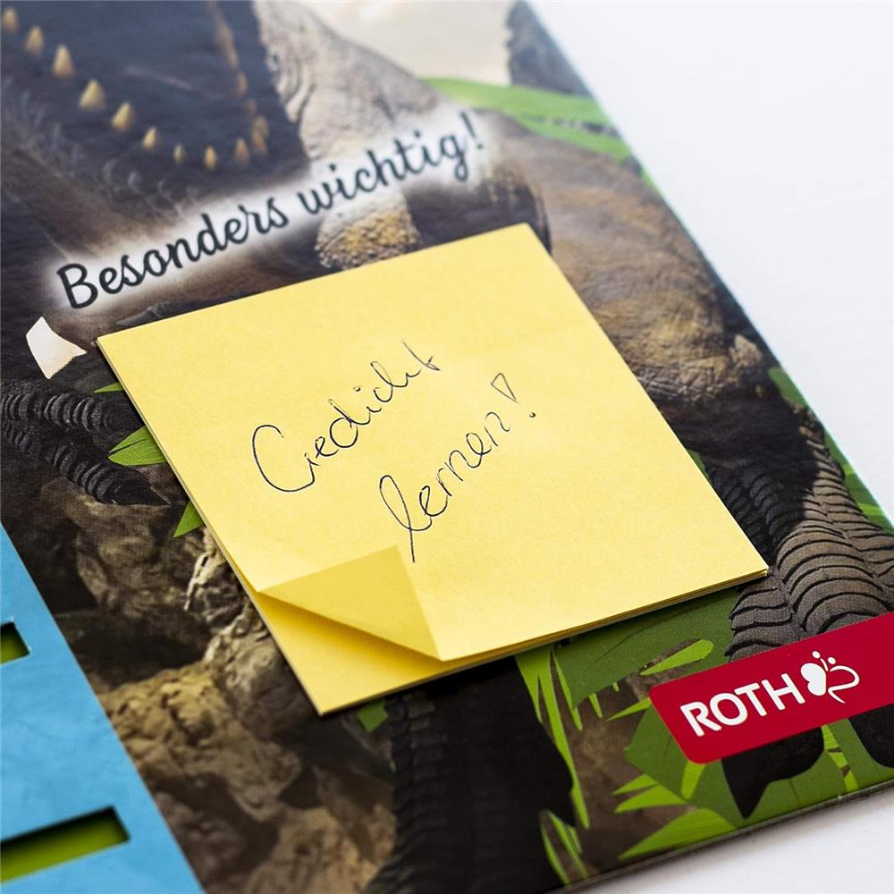 Roth Klipp&Klar Stundenplan Steck Fix, Dinosaurier Tyrannosaurus, A3, Kinder-Wochenplan