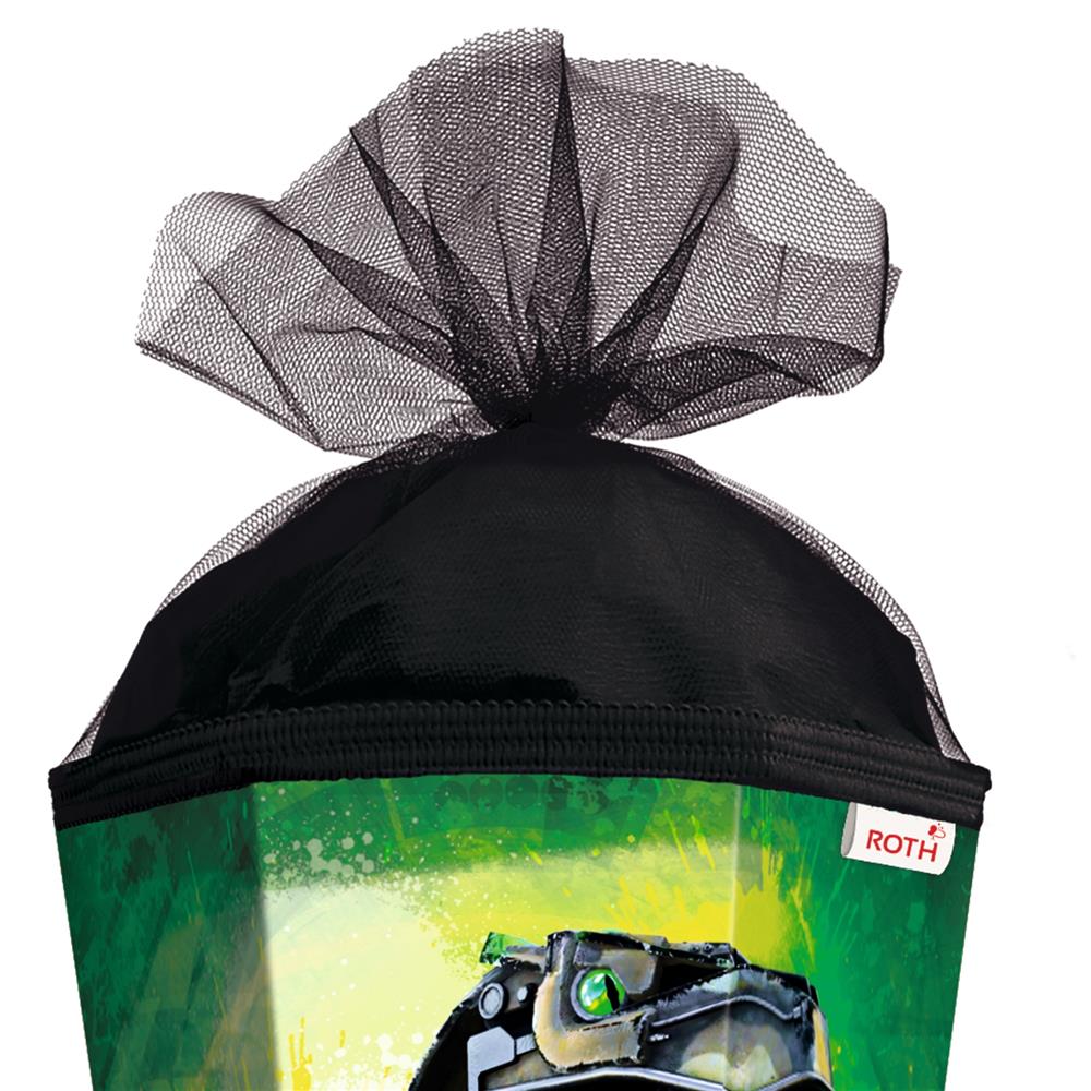 Roth Schultüte Dinosaurier Robo-Rex, 85cm, eckig, Rot(h)-Spitze, Tüllverschluss