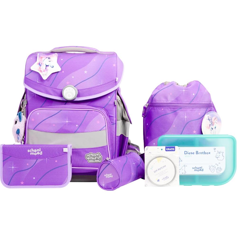 School-Mood Schulranzenset Timeless Pro Marie (Pegasus), 7-teilig
