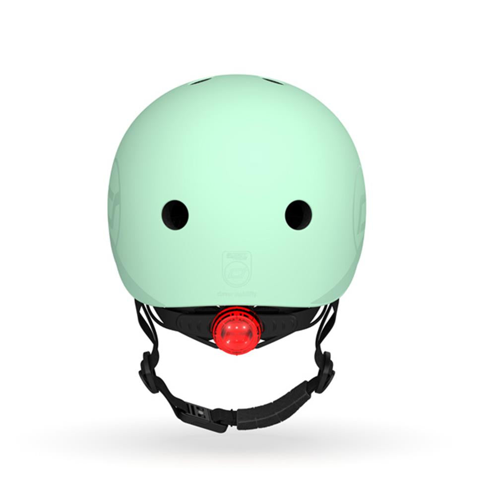 Scoot & Ride Kinderhelm Größe S-M (51-55 cm) kiwi - Schutzhelm mit LED-Licht