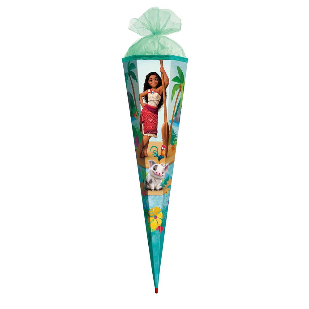 Roth Schultüte Disney Vaiana, 85cm, eckig, Rot(h)-Spitze, Tüllverschluss