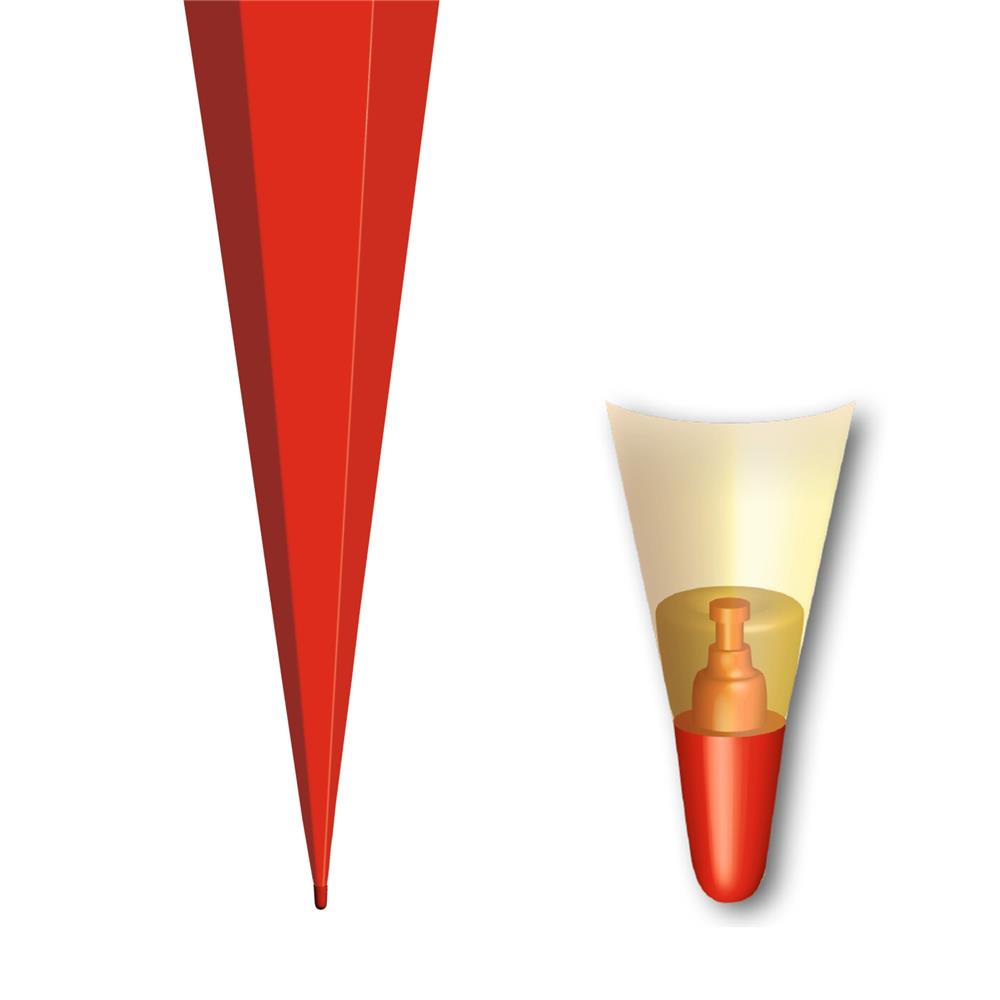 Roth Schultüte-Rohling/Basteltüte, rot, 85cm, eckig, Rot(h)-Spitze, mit Tüllverschluss