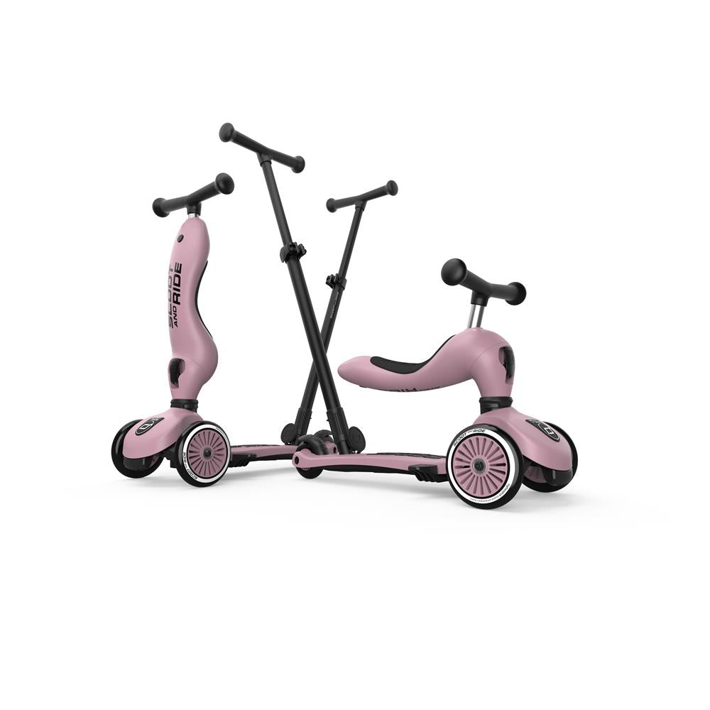 Scoot & Ride Highwaykick 1 Push and Go, wildberry - Kinderroller mit Schiebestange