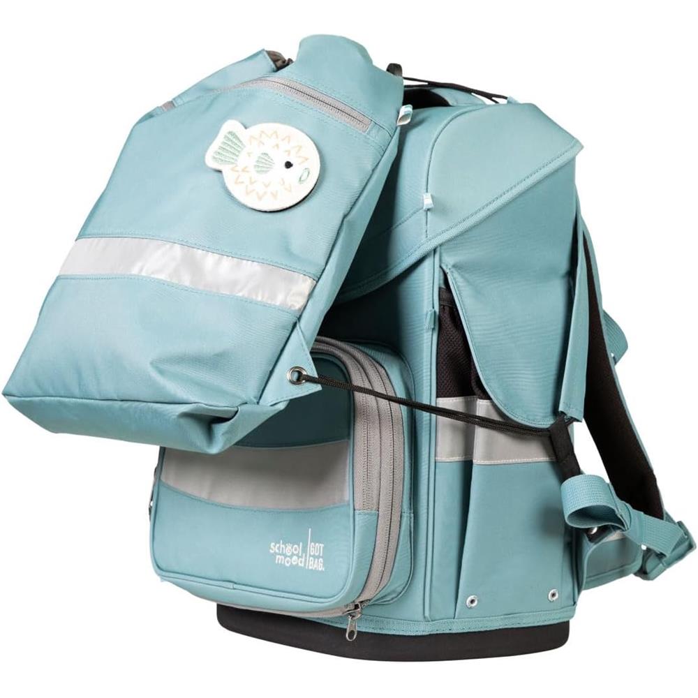 School-Mood Schulranzenset Timeless Pro Dolphin (Ocean Collection), 6-teilig