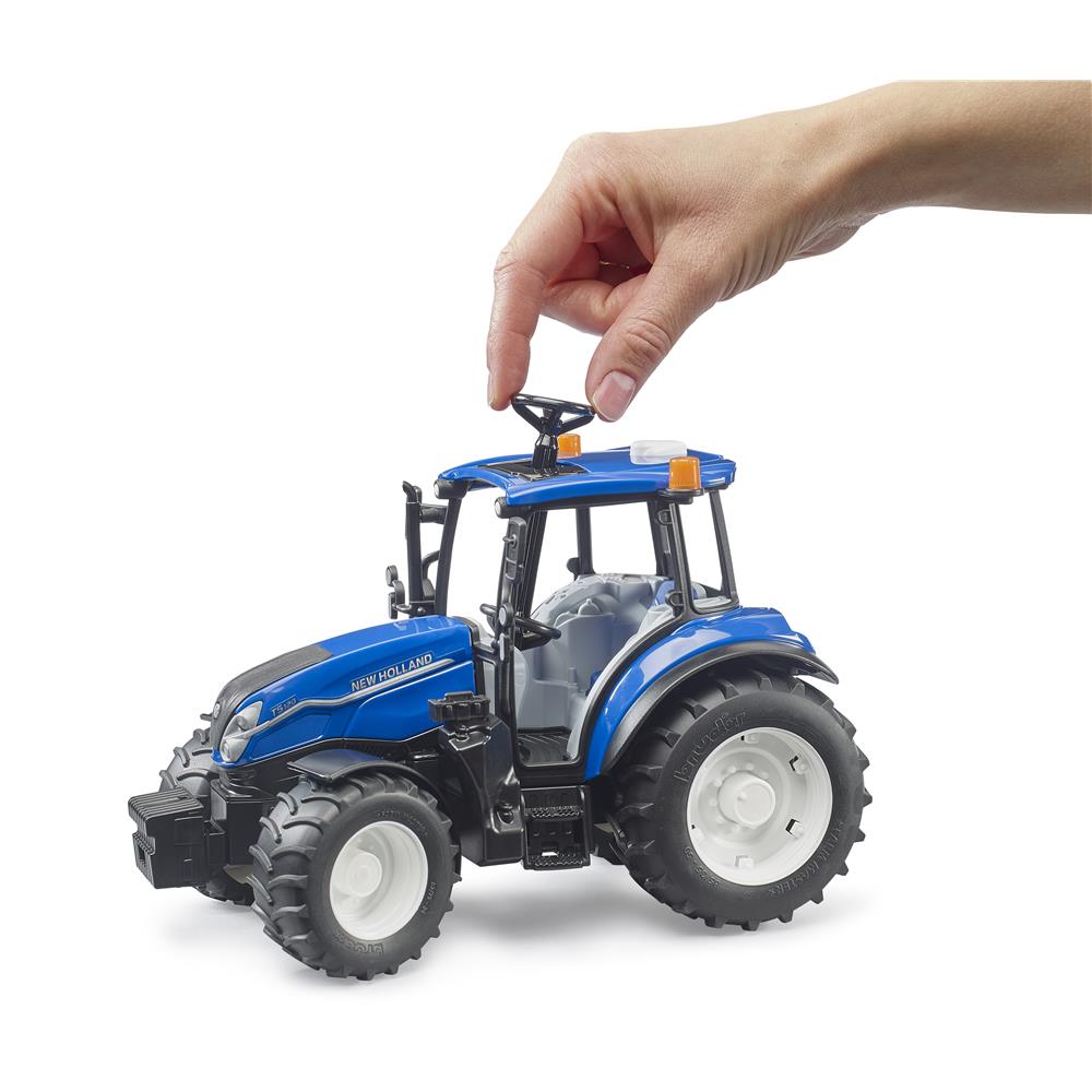 Bruder 02184 – New Holland T5.120 Traktor (1:16) mit Lenkfunktion