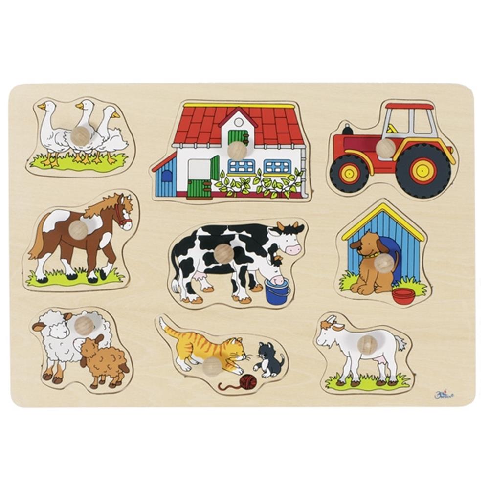 Goki Steckpuzzle Bauernhof I