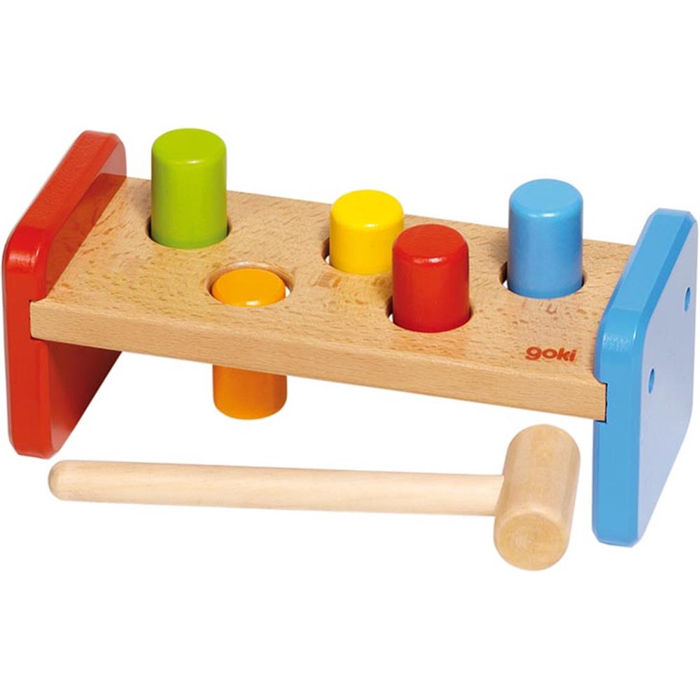 goki Basic Hammerbank - Motorikspielzeug (Koordination, Geschicklichkeit)