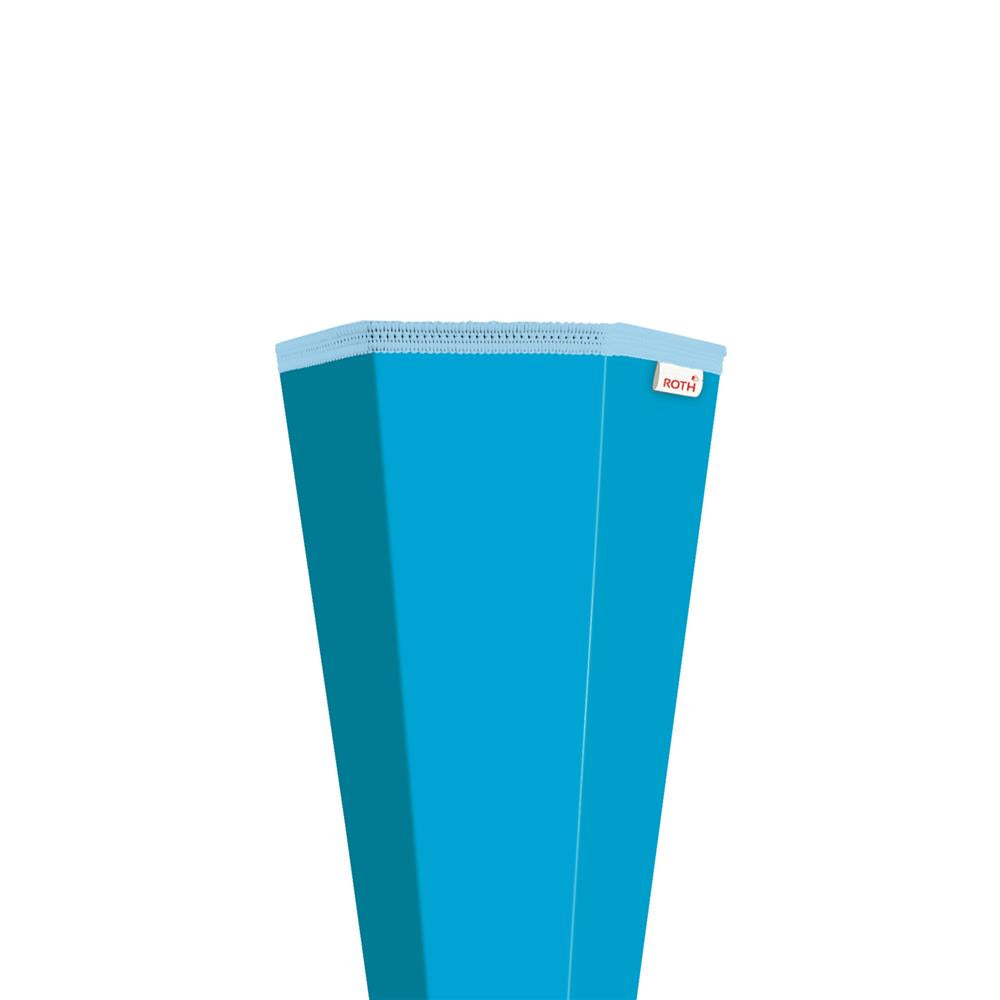 Roth Schultüte-Rohling/Basteltüte, pazifikblau, 85cm, eckig, Rot(h)-Spitze, ohne Verschluss